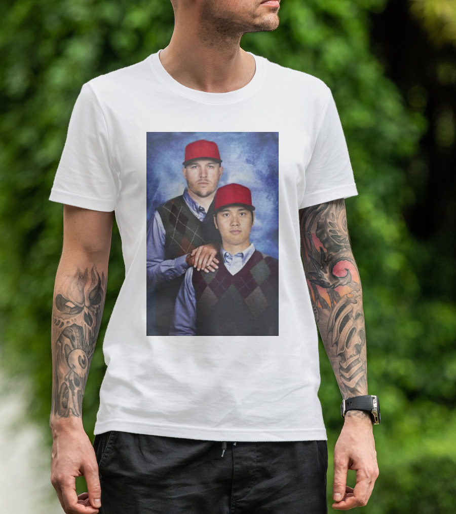 Los Angeles Angels Shohei Ohtani And Mike Trout Baseball Step Brothers Movie T-Shirt
