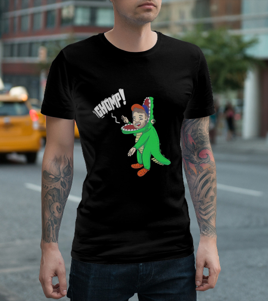 Chomp Chas McCormick Crocodile Costume Character T-Shirt