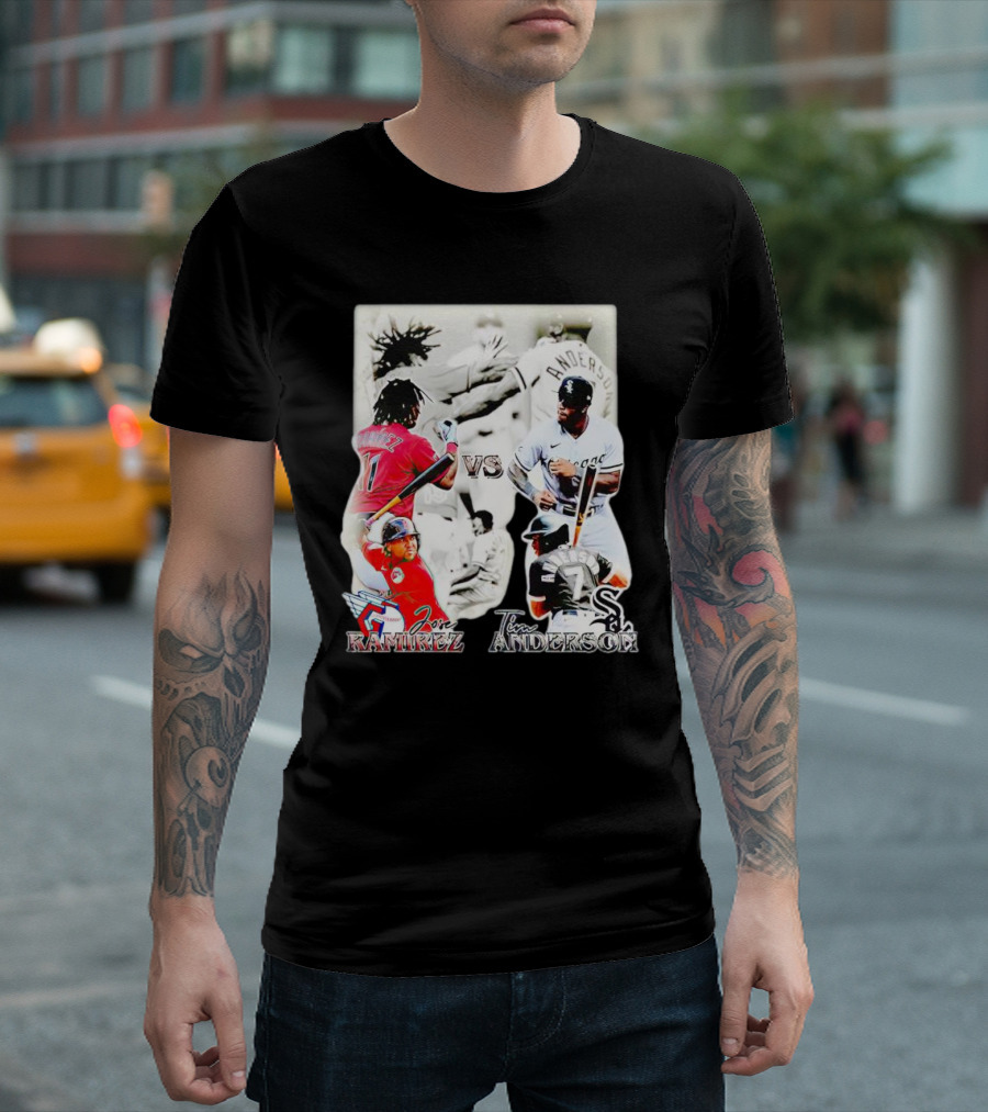 Jose Ramirez Vs Tim Anderson Showdown Baseball Rivalry T-Shirt