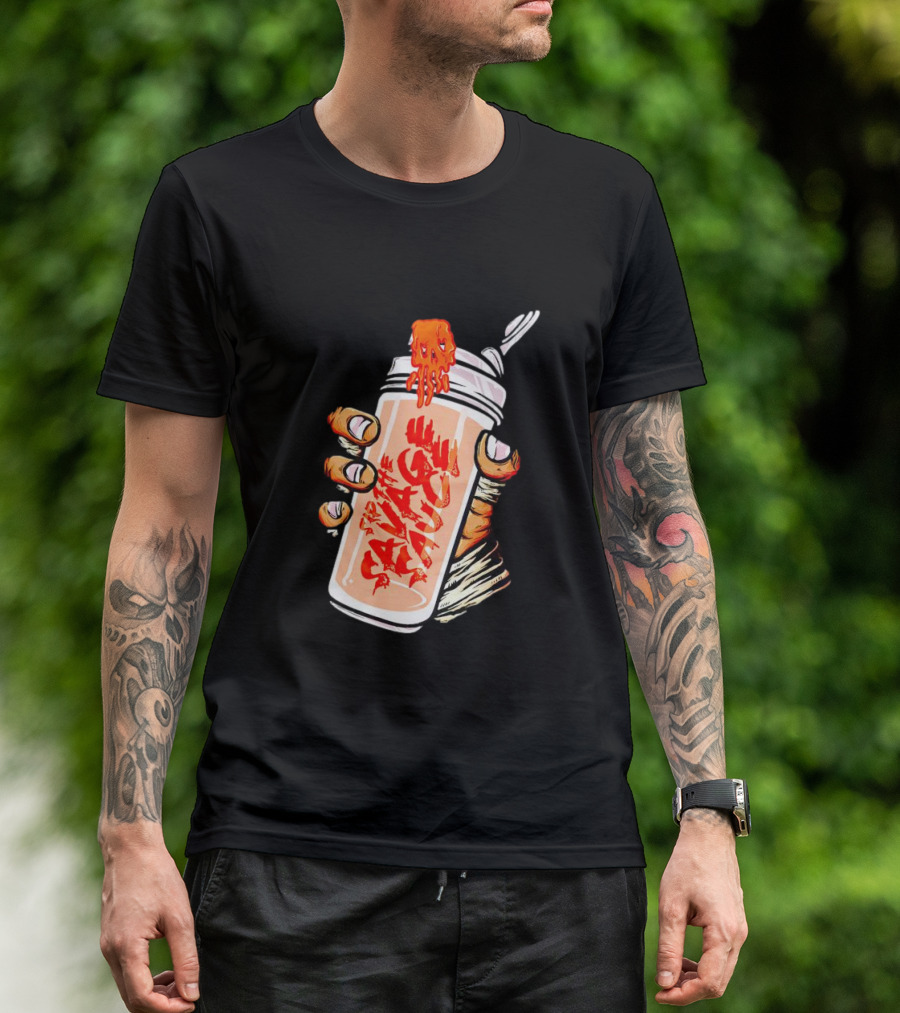 Iron Savages Consume Fiery Savage Sauce Bottle T-Shirt