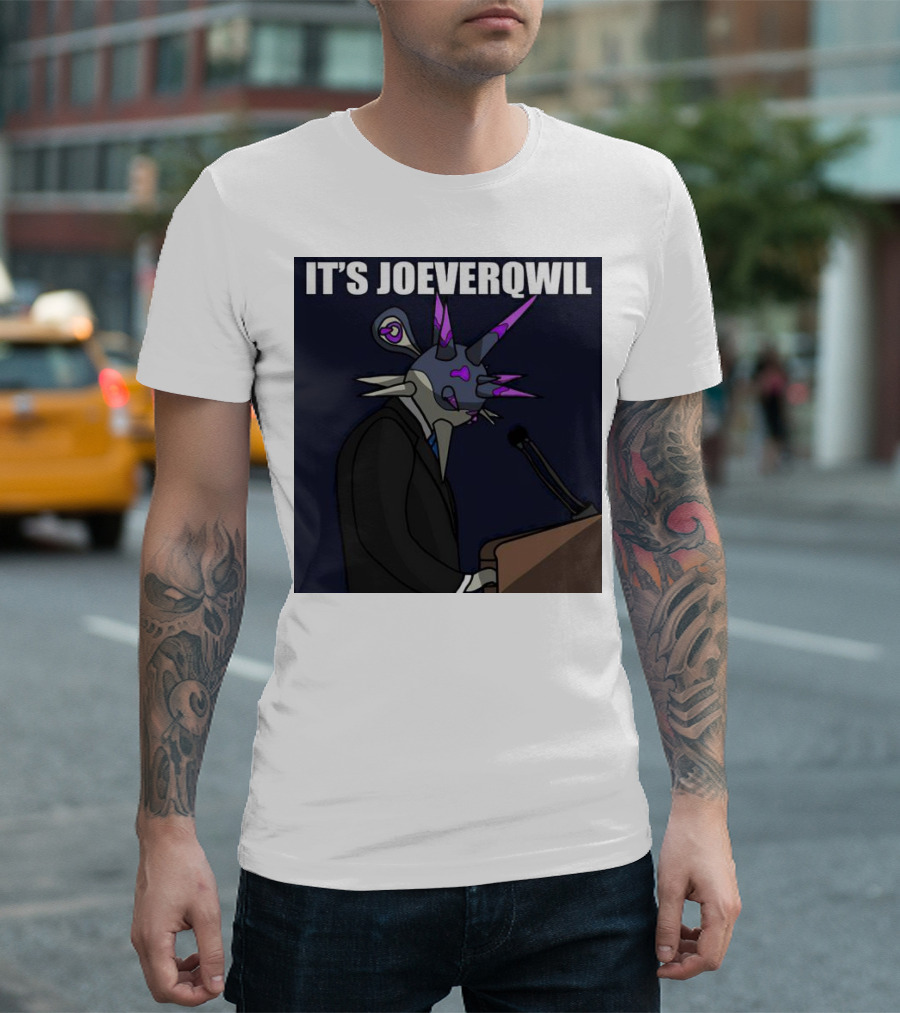 IT'S JOEVERQWIL Creature In Suit Speaking At Podium T-Shirt