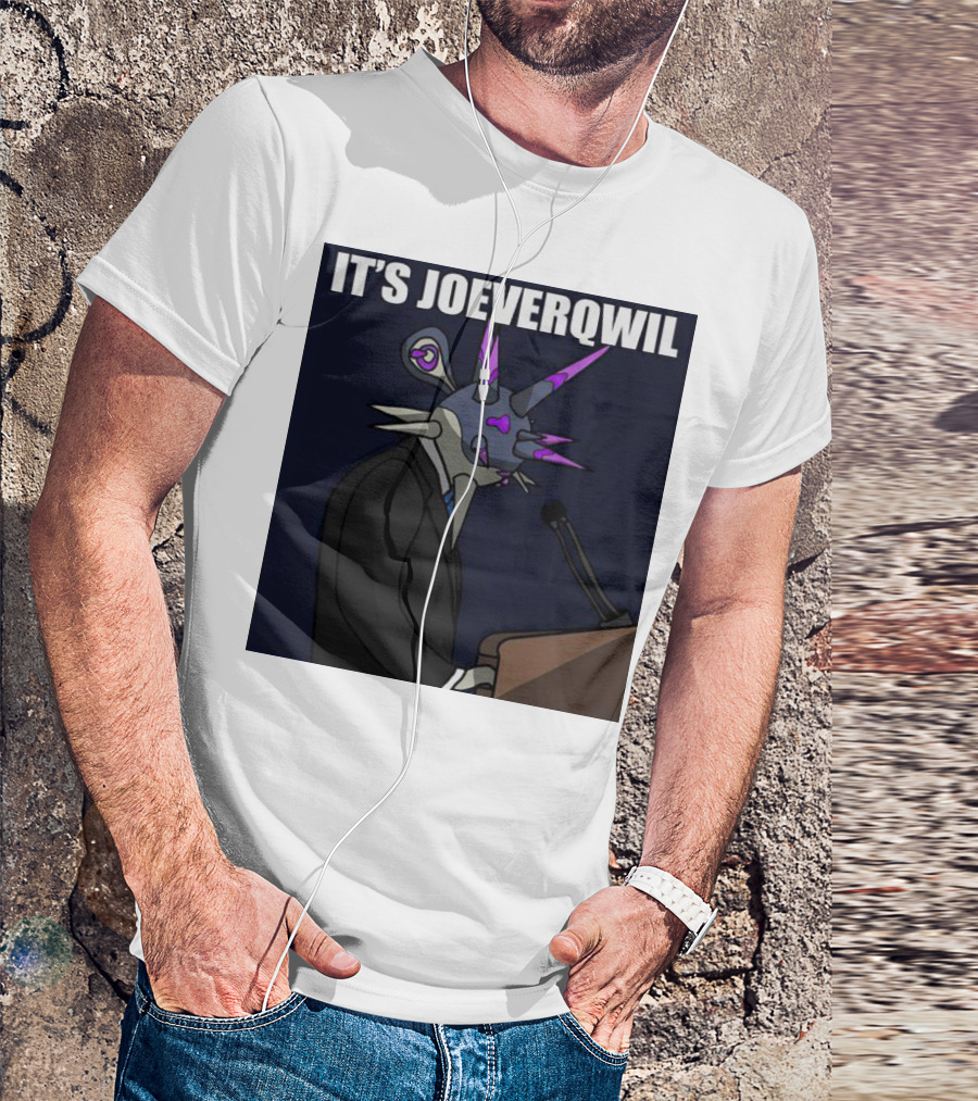 IT'S JOEVERQWIL Creature In Suit Speaking At Podium T-Shirt