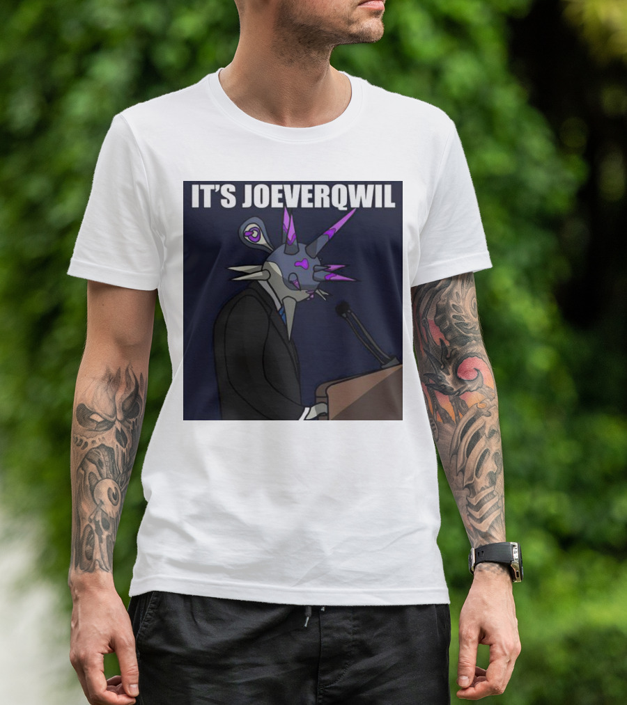 IT'S JOEVERQWIL Creature In Suit Speaking At Podium T-Shirt