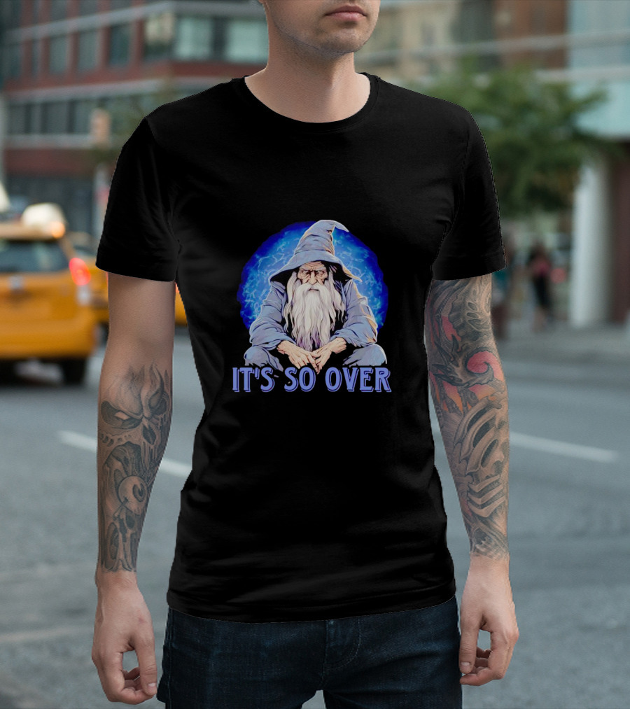 IT'S SO OVER Wizard Lightning Blue Aura T-Shirt