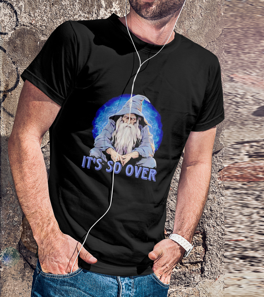 IT'S SO OVER Wizard Lightning Blue Aura T-Shirt