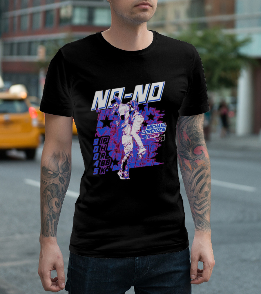 NO-NO Michael Lorenzen Signature with Stars and Stats T-Shirt