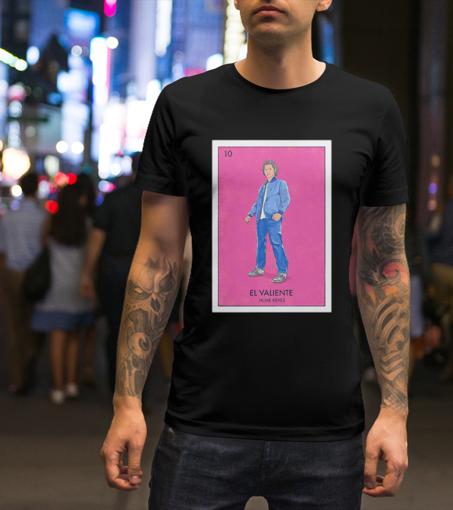 El Valiente Jaime Reyes Pink Lotería Card Style Number 10 T-Shirt