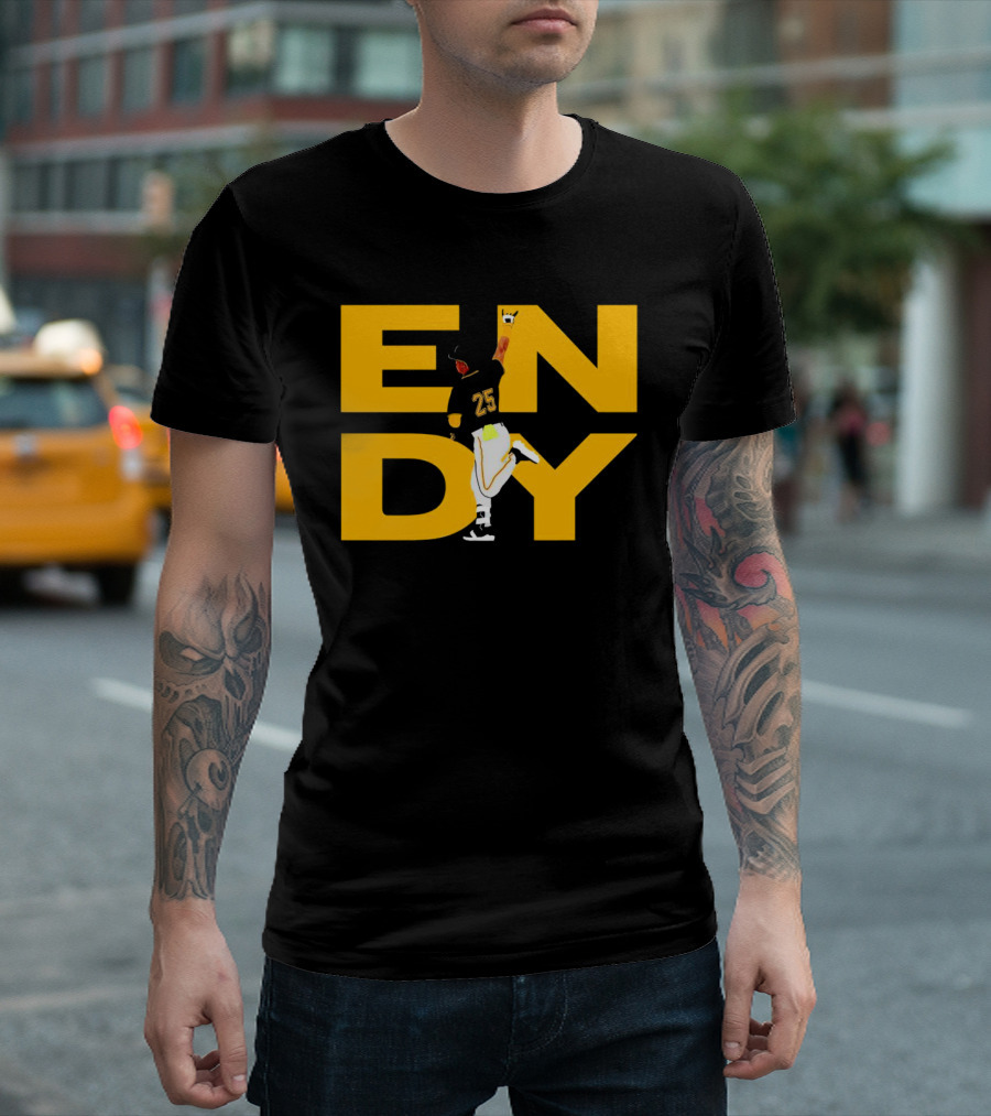 Pirates Endy Rodriguez 25 Celebration Run T-Shirt