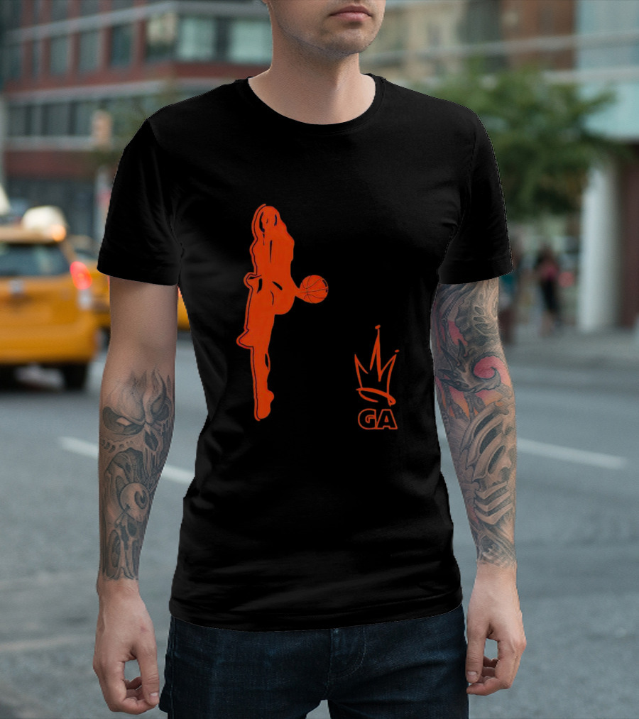 Georgia Amoore GA Basketball Silhouette with Crown T-Shirt
