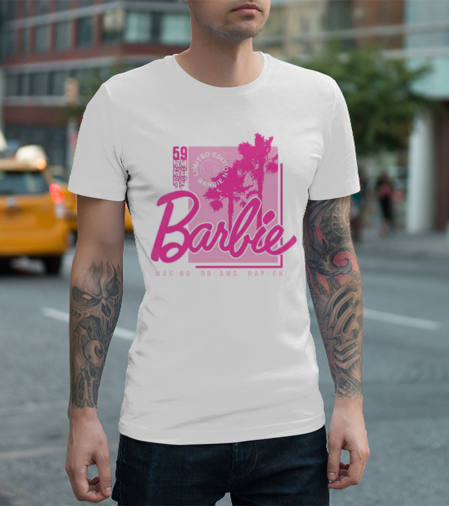 Barbie 59 Making Dreams Happen Palm Trees T-Shirt