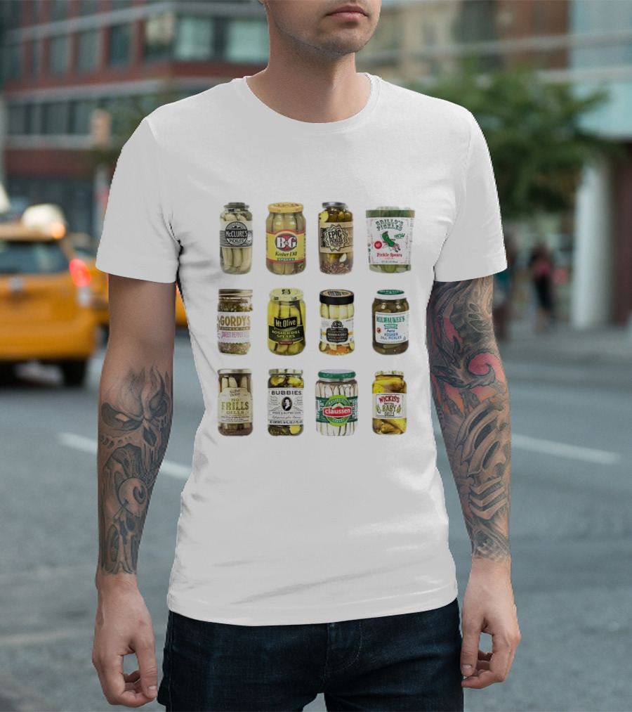 Canned McClure's B&G Epic Rick's Gordy's Mt. Olive Trader Joe's Milwaukee's Hoofer's Mother Flills Bubbies Claussen Wickles Pickles Pickle Lovers T-Shirt