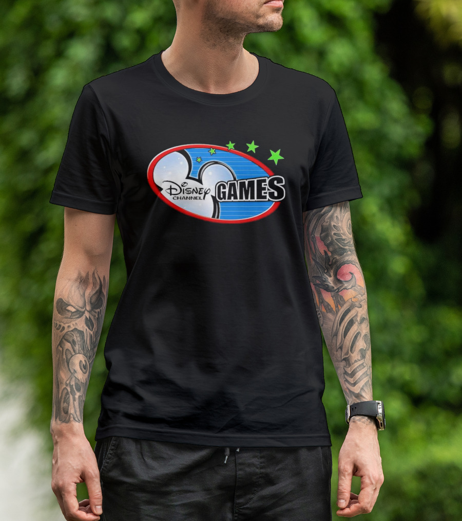 Disney Channel Games Logo With Stars And Iconic Symbols T-Shirt