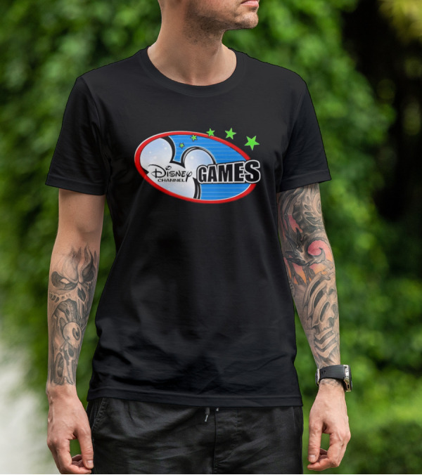 Disney Channel Games Logo With Stars And Iconic Symbols T-Shirt
