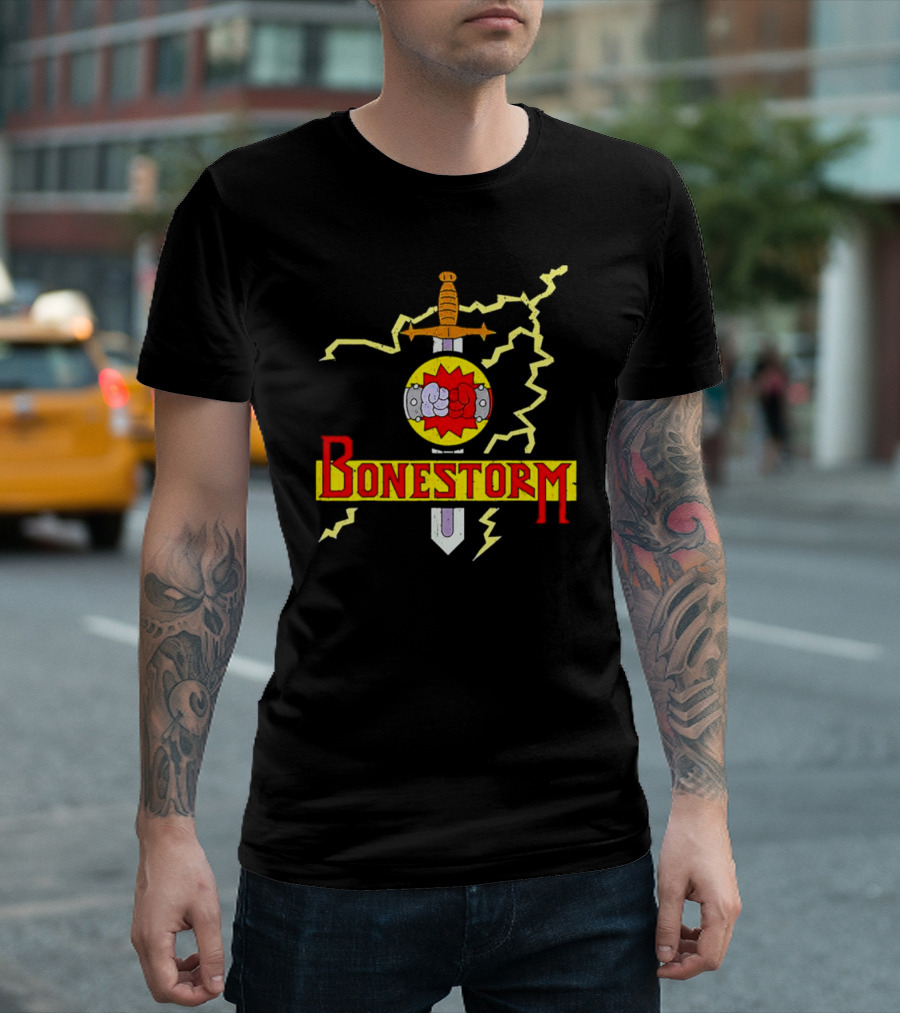 Bonestorm Sword and Lightning Vintage T-Shirt
