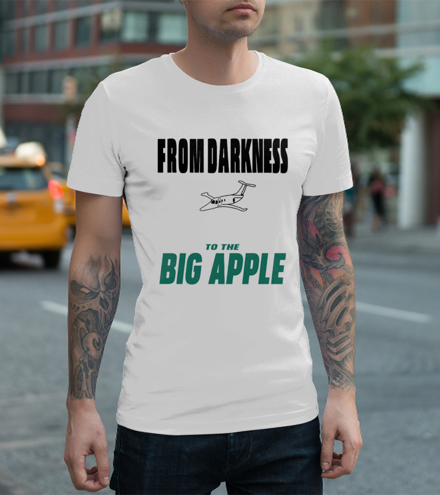 From Darkness to the Big Apple Aaron Rodgers Journey T-Shirt