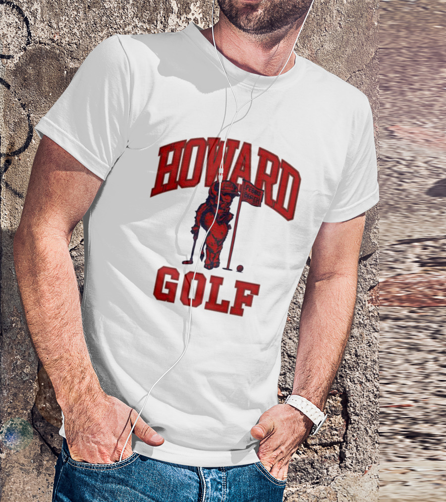 Howard Golf Pebble Beach Vintage Style Bull Golfer T-Shirt