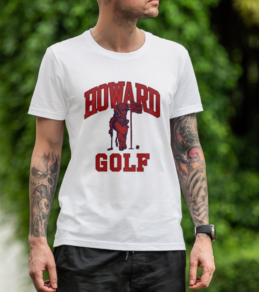 Howard Golf Pebble Beach Vintage Style Bull Golfer T-Shirt