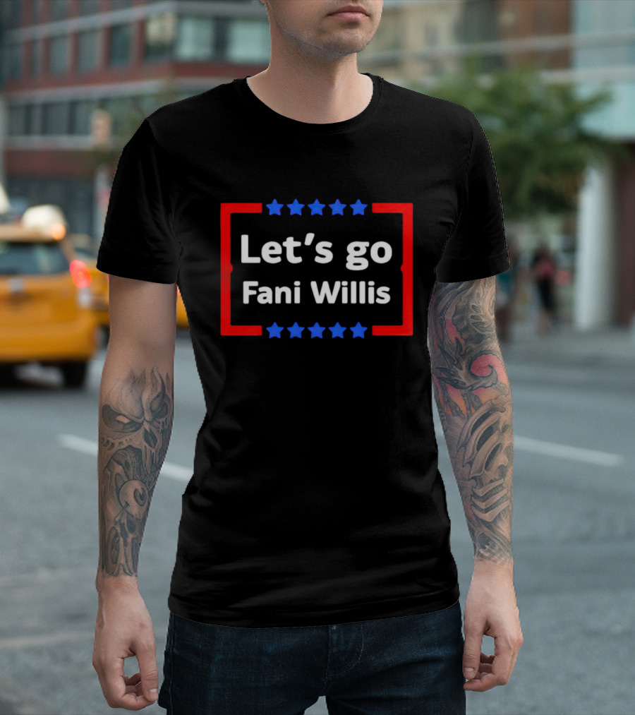 Let's Go Fani Willis Red and Blue Stars T-Shirt