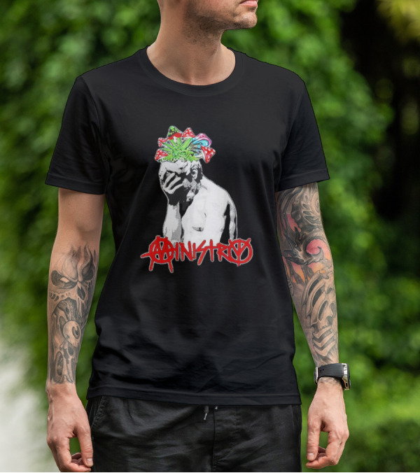 Ministry Anarchy Statue Psychedelic Mushrooms T-Shirt