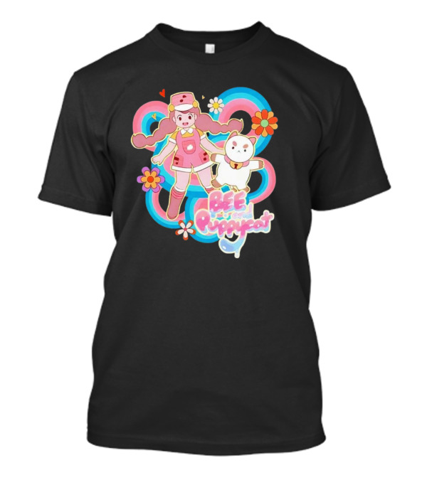 Bee And Puppycat Adventures Retro Floral Vibes T-Shirt