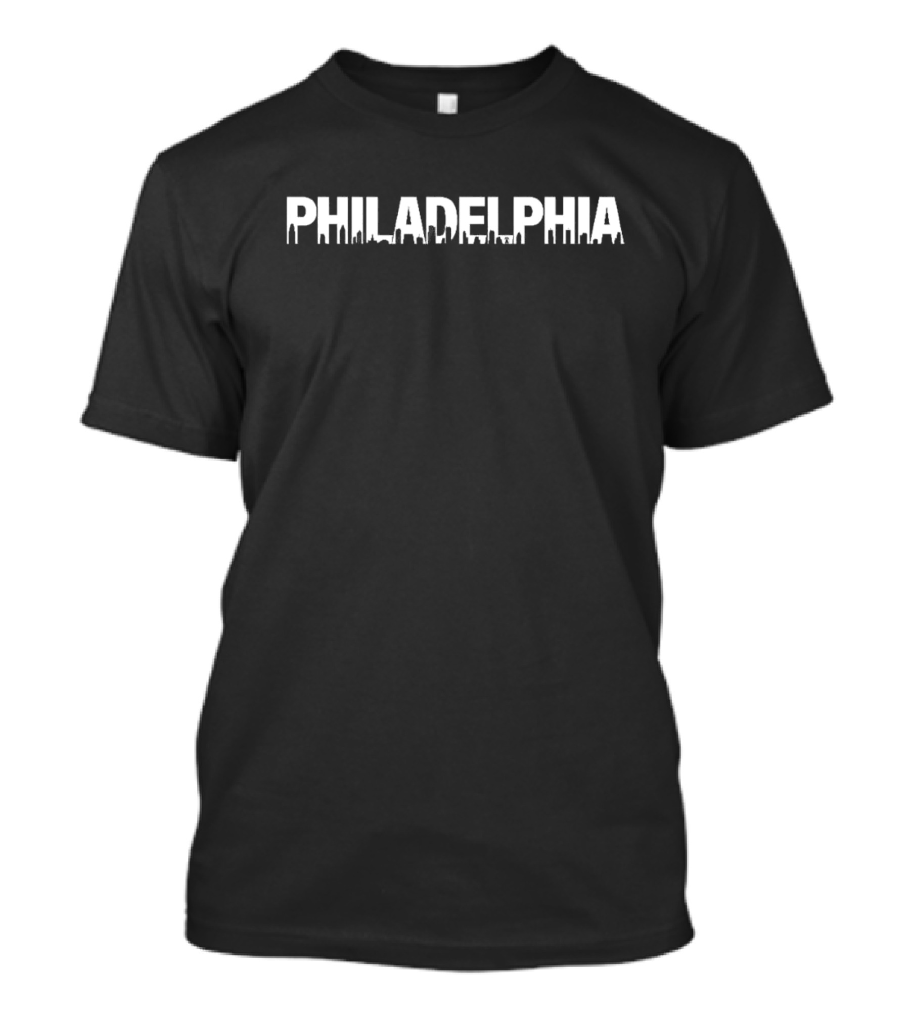 PHILADELPHIA Cityscape In Text T-Shirt