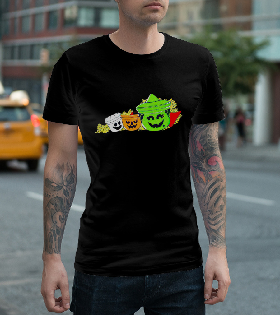 The Kentucky Halloween Buckets Ghost Pumpkin Frankenstein T-Shirt
