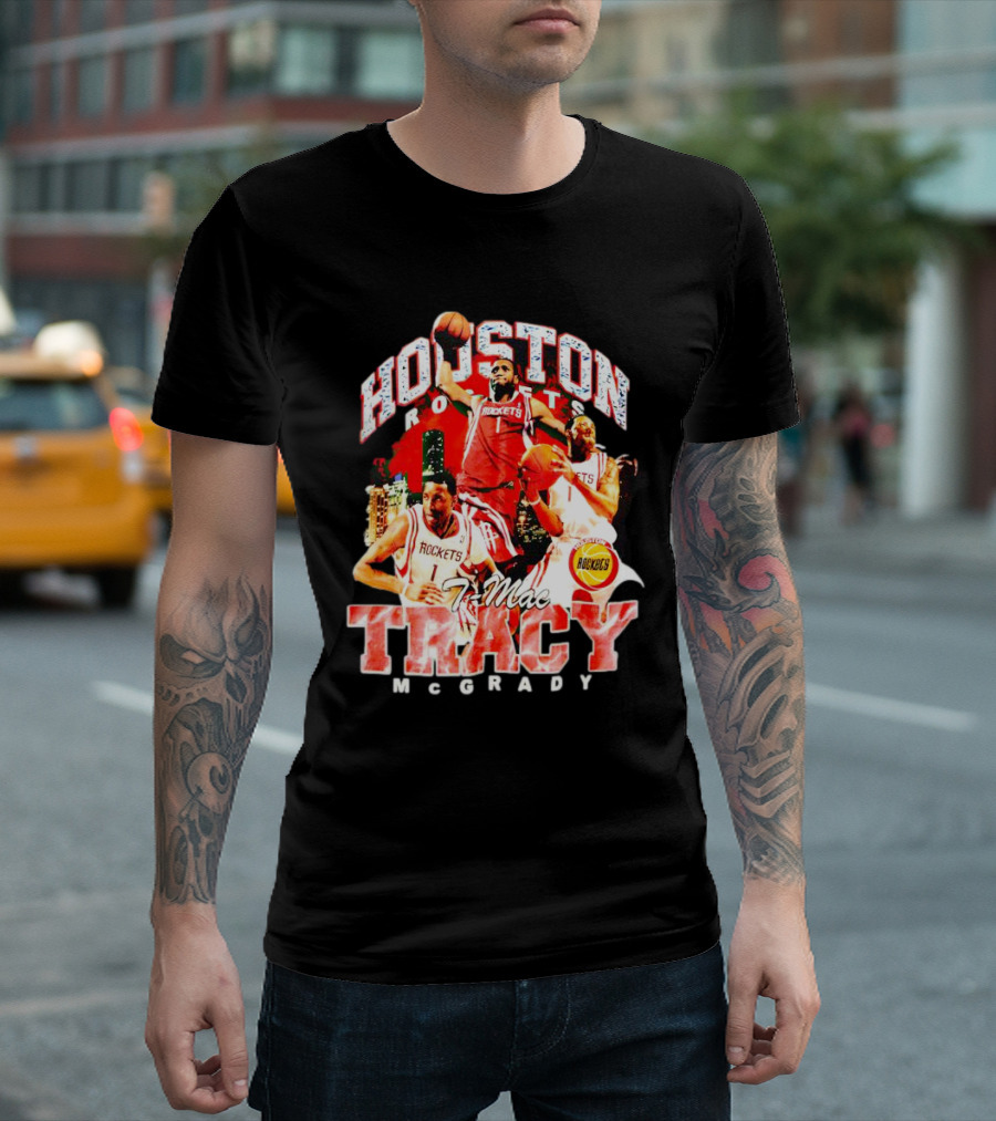 Houston Rockets T-Mac Tracy McGrady Hardwood Classics Bling Concert T-Shirt