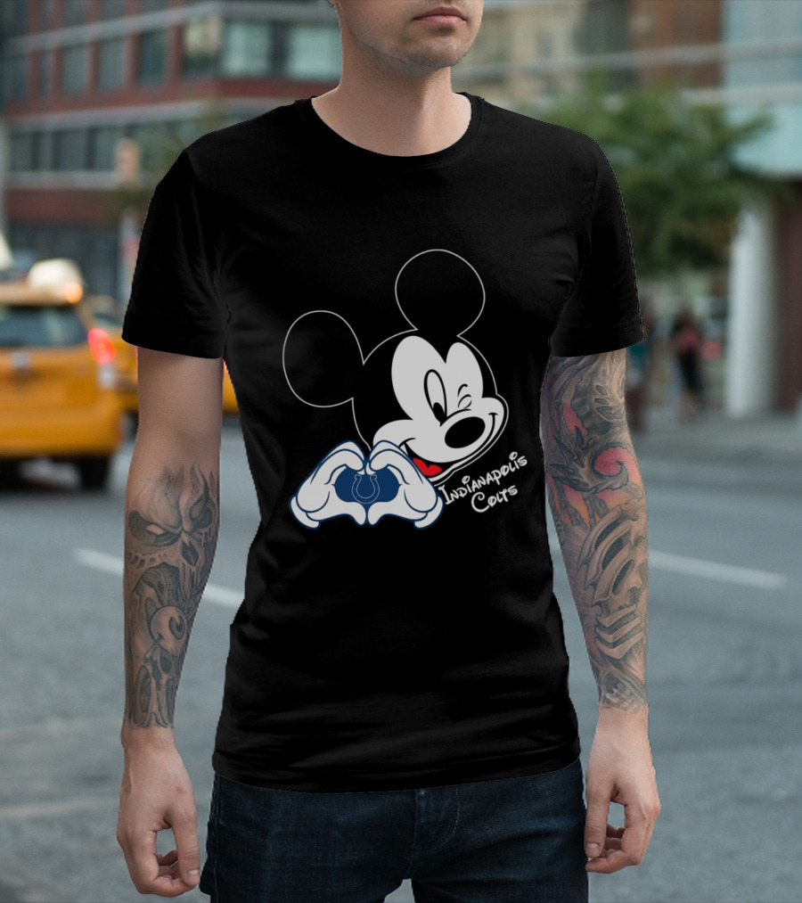 Mickey Indianapolis Colts Heart T-Shirt