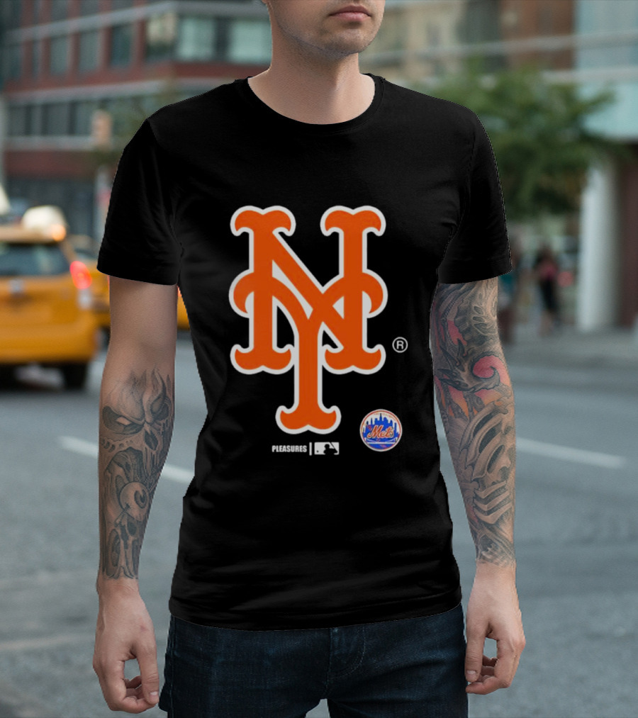 New York Mets MLB Pleasures Collaboration T-Shirt
