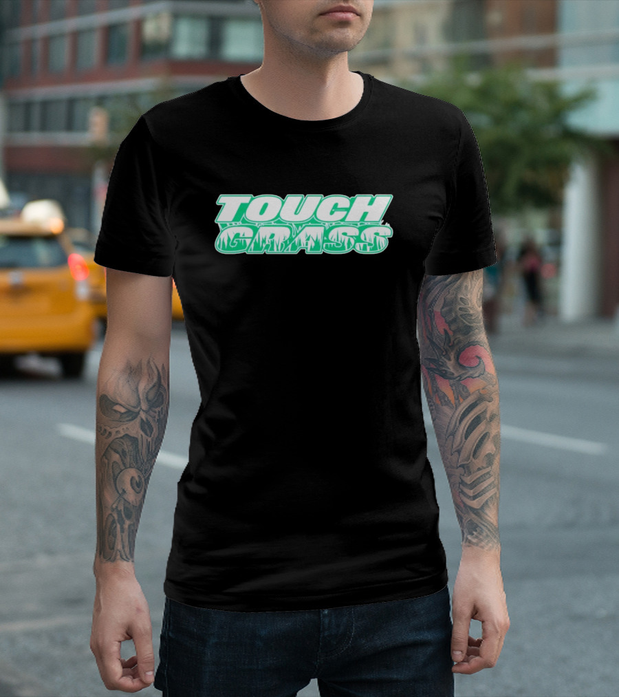 TOUCH GRASS Green Nature Aesthetic T-Shirt