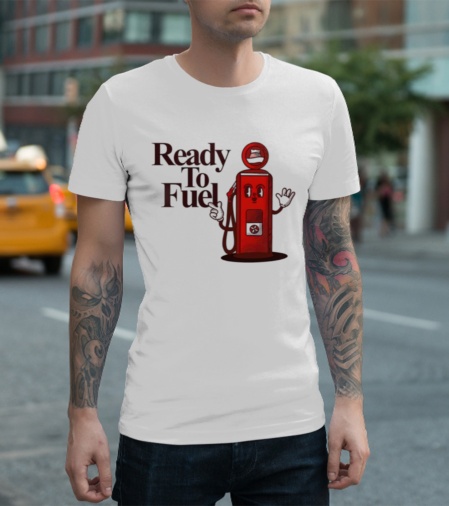 Ready To Fuel Cartoon Gas Pump T-Shirt