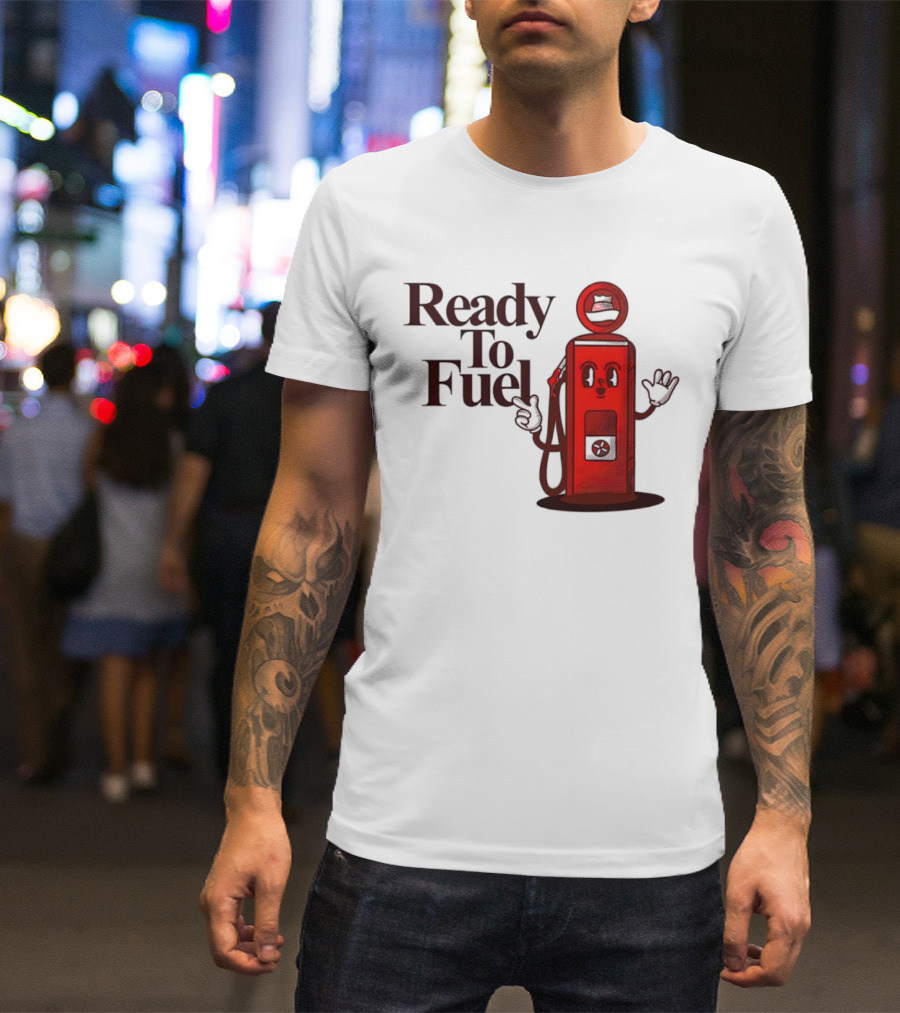 Ready To Fuel Cartoon Gas Pump T-Shirt