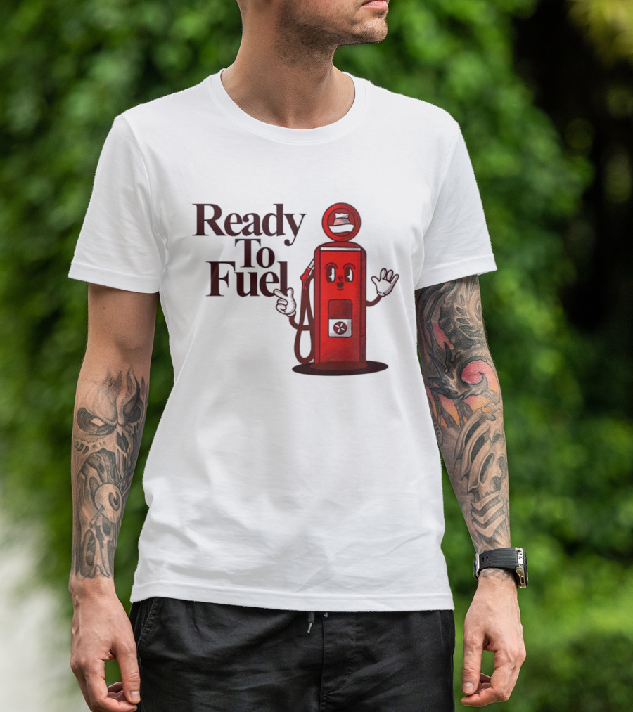 Ready To Fuel Cartoon Gas Pump T-Shirt