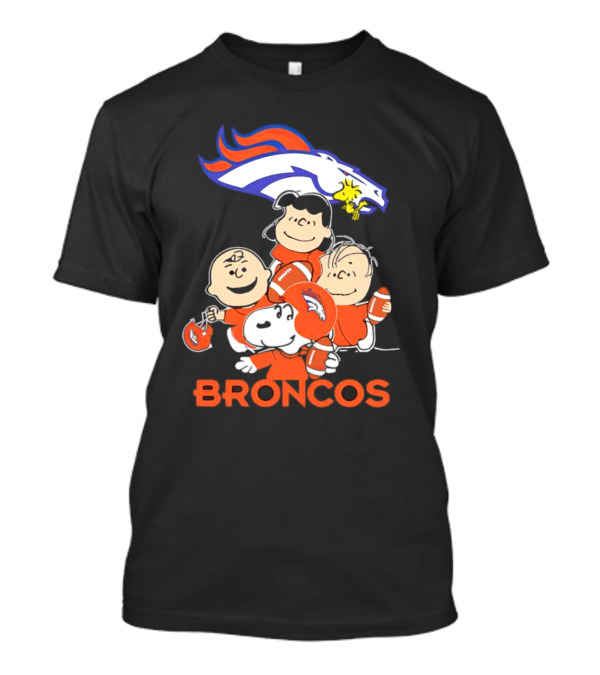 Peanuts Snoopy Denver Broncos Charlie Brown Lucy Linus T-Shirt