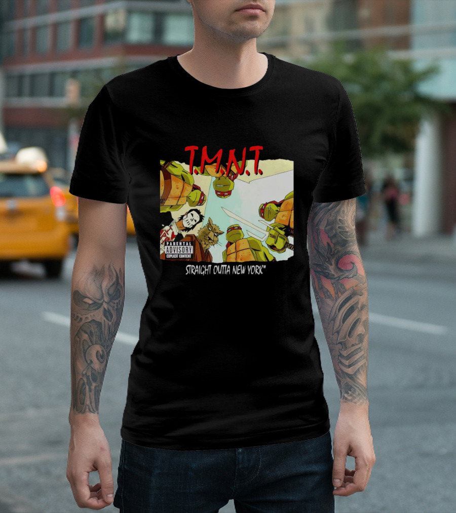TMNT Parental Advisory Explicit Content Straight Outta New York T-Shirt