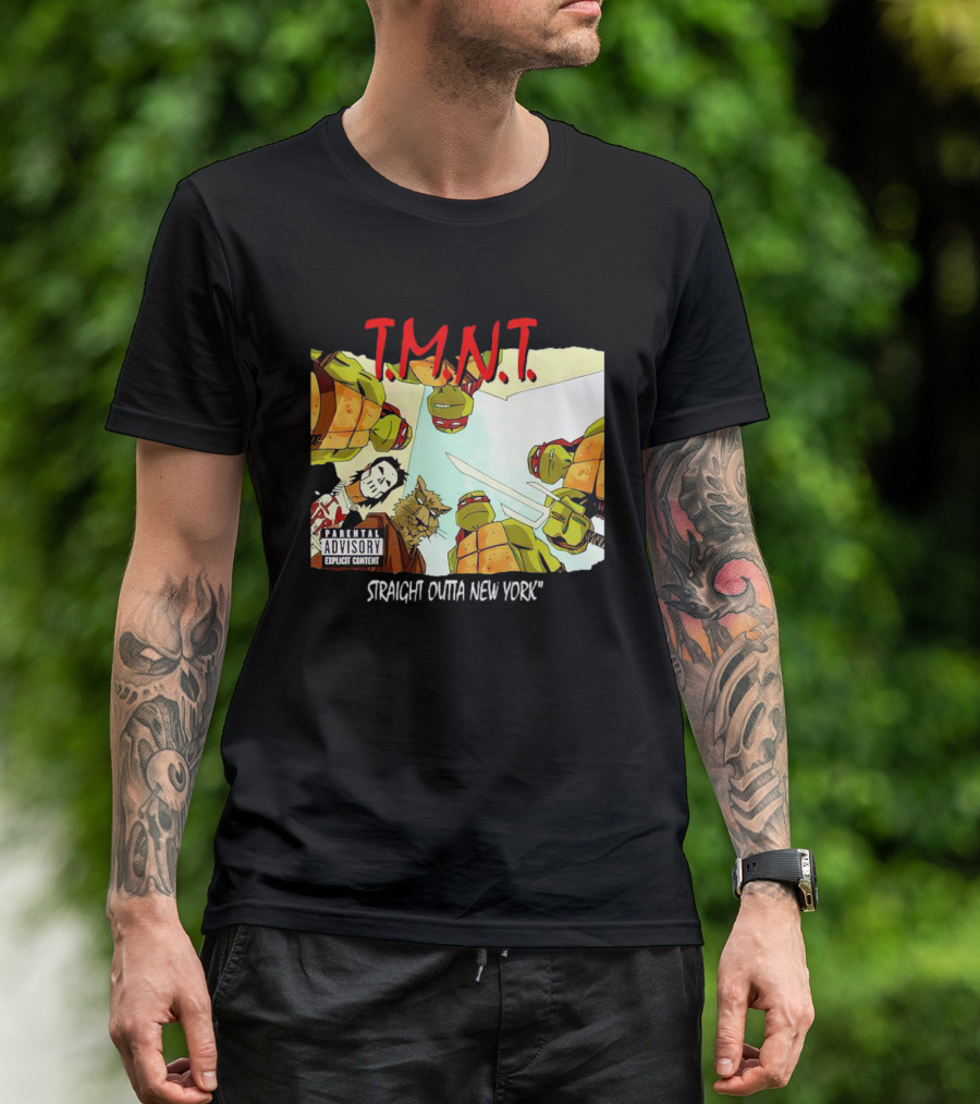 TMNT Parental Advisory Explicit Content Straight Outta New York T-Shirt