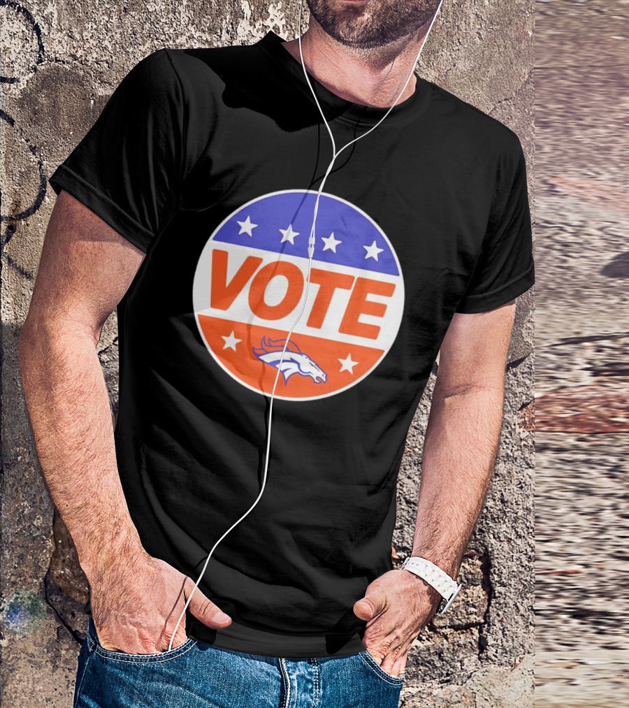 Vote Denver Broncos Team Logo Stars T-Shirt