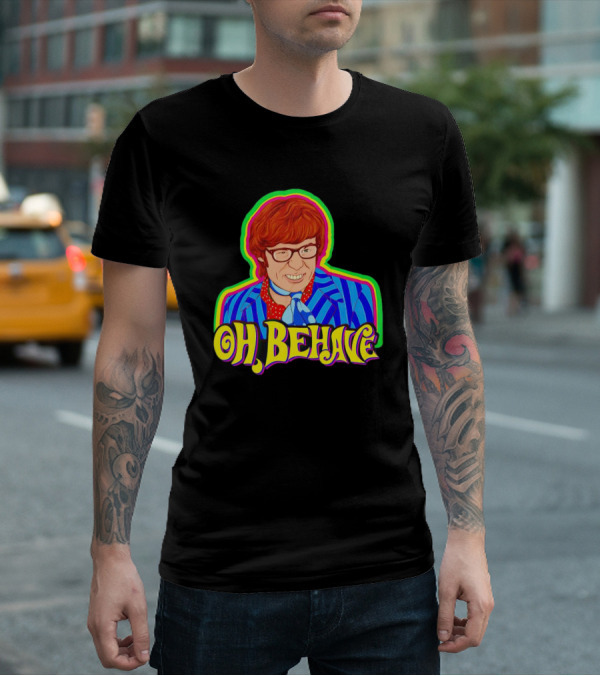Austin Powers Oh Behave Vintage Style Psychedelic T-Shirt