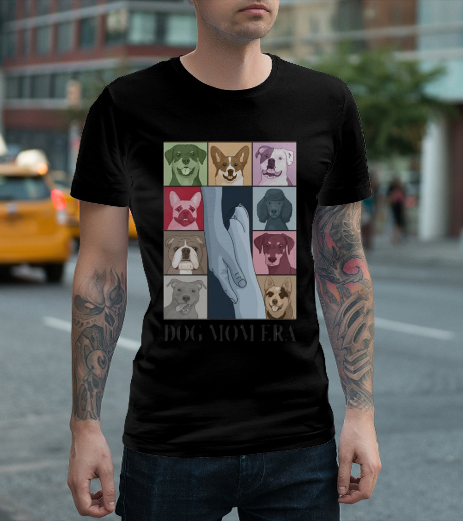 Dog Mom Era Puppy Portraits Handshake T-Shirt