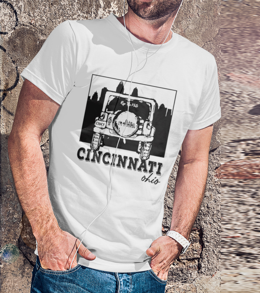 Cincinnati Ohio Jeep Skyline Rip The Nuts T-Shirt