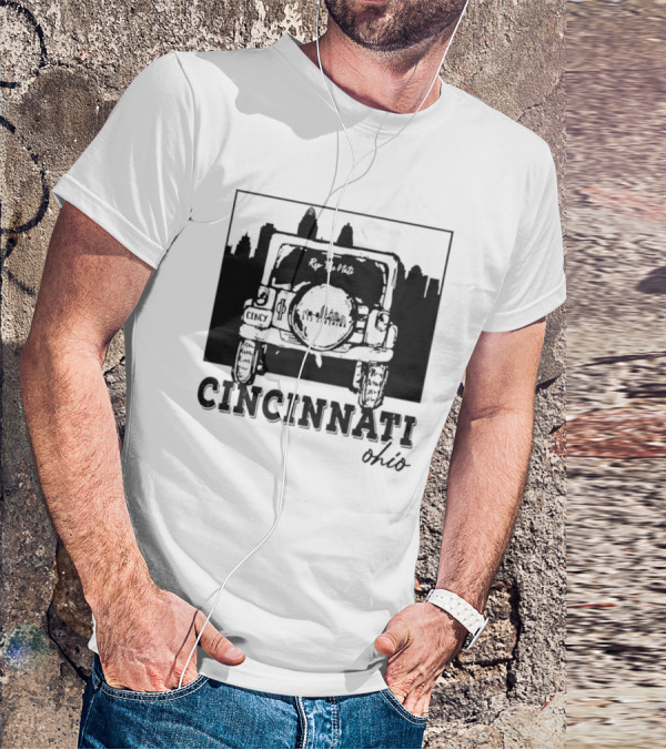 Cincinnati Ohio Jeep Skyline Rip The Nuts T-Shirt