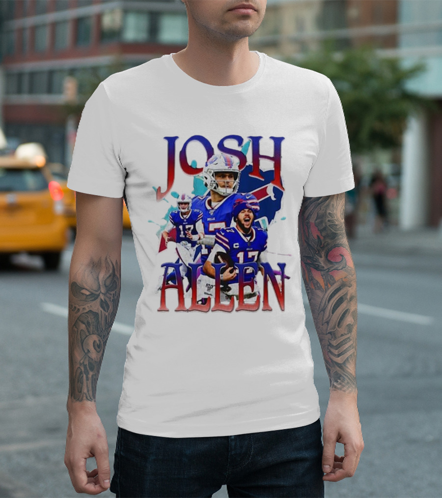 Josh Allen Buffalo Bills Number 17 Football Player T-Shirt