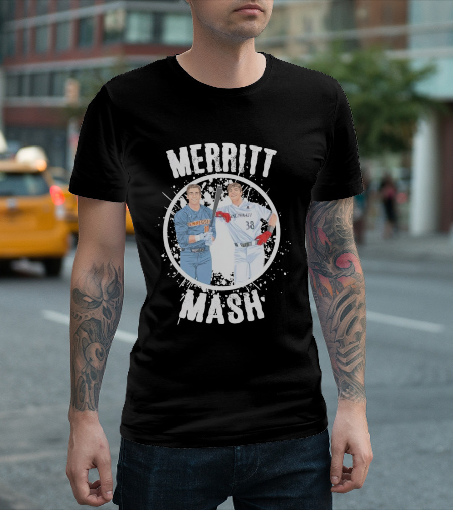 Merritt Mash Tennessee Cincinnati Baseball Duo T-Shirt