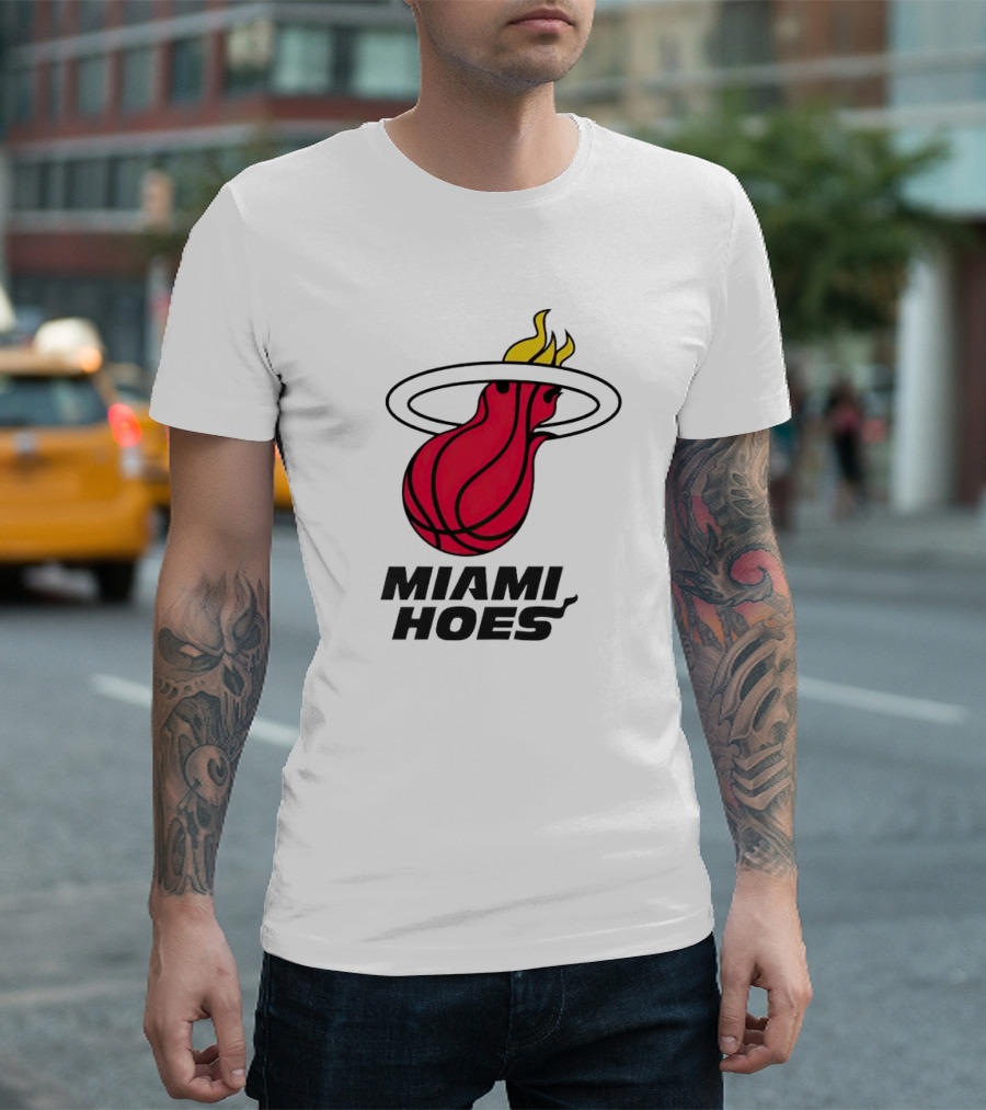 Miami Heat Miami Hoes Basketball Flame T-Shirt