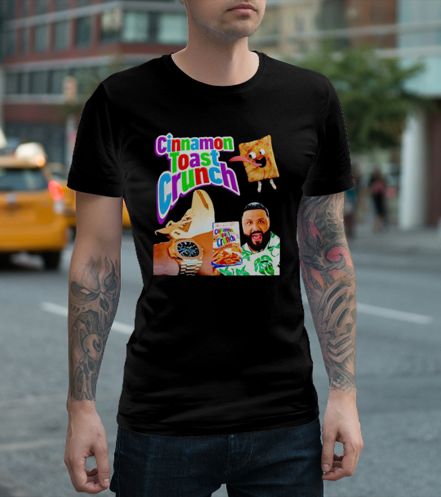 DJ Khaled Cinnamon Toast Crunch Watch Sneakers Box Cartoon Face T-Shirt
