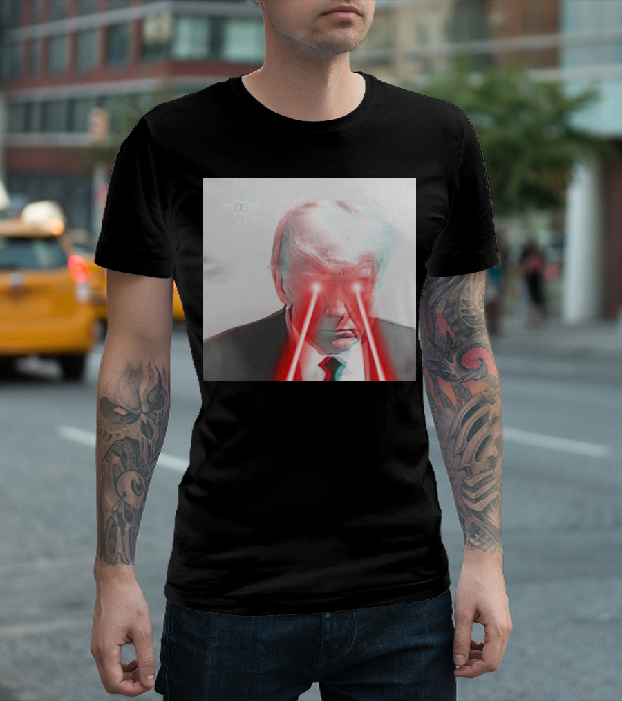 Donald Trump Laserbeam Vision 3D Effect T-Shirt