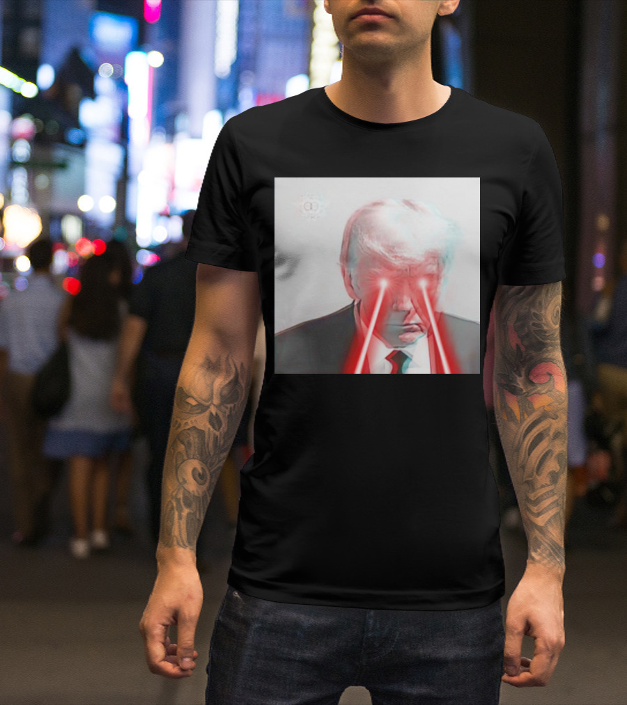Donald Trump Laserbeam Vision 3D Effect T-Shirt