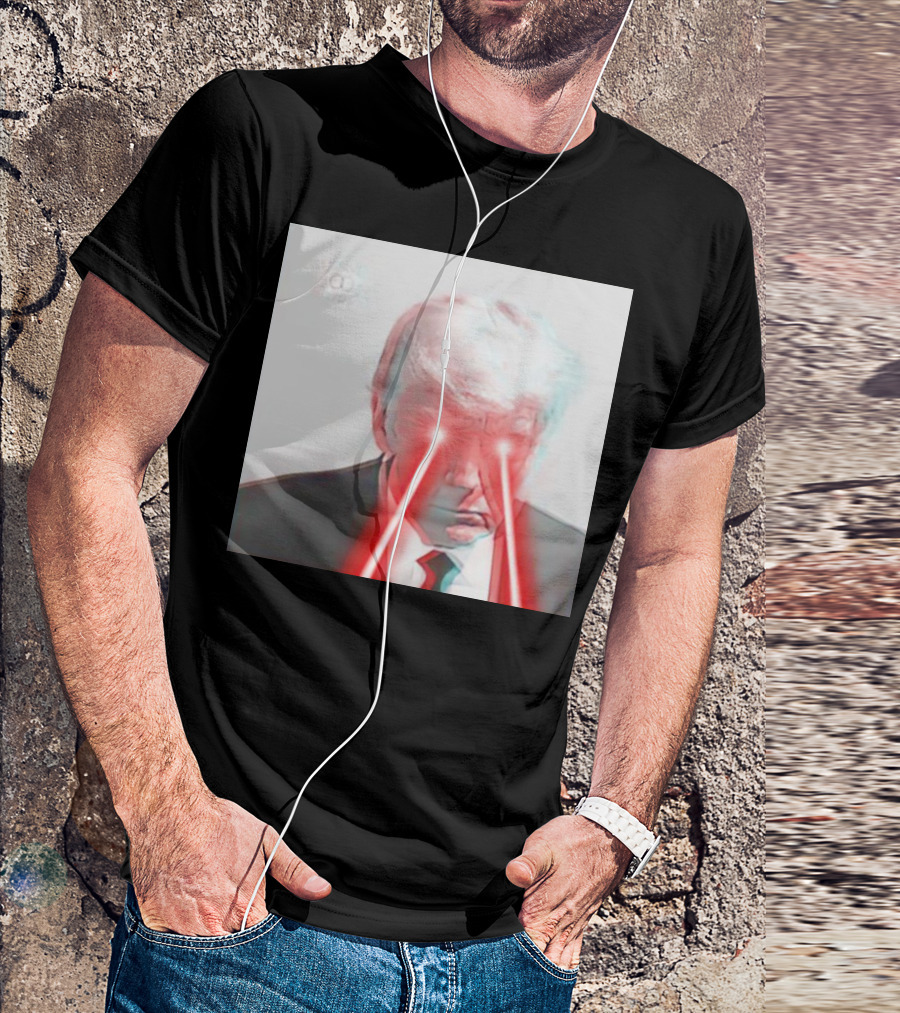 Donald Trump Laserbeam Vision 3D Effect T-Shirt