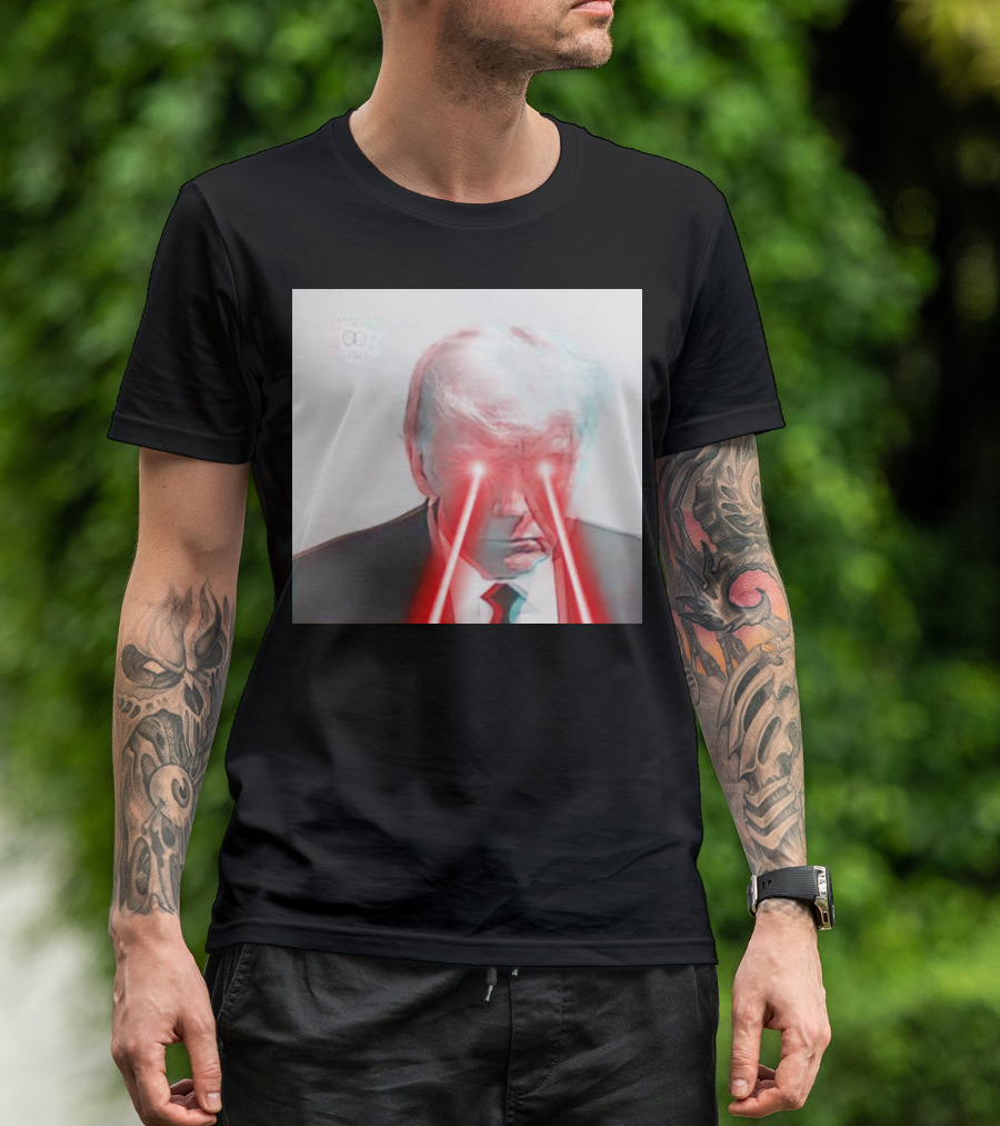 Donald Trump Laserbeam Vision 3D Effect T-Shirt