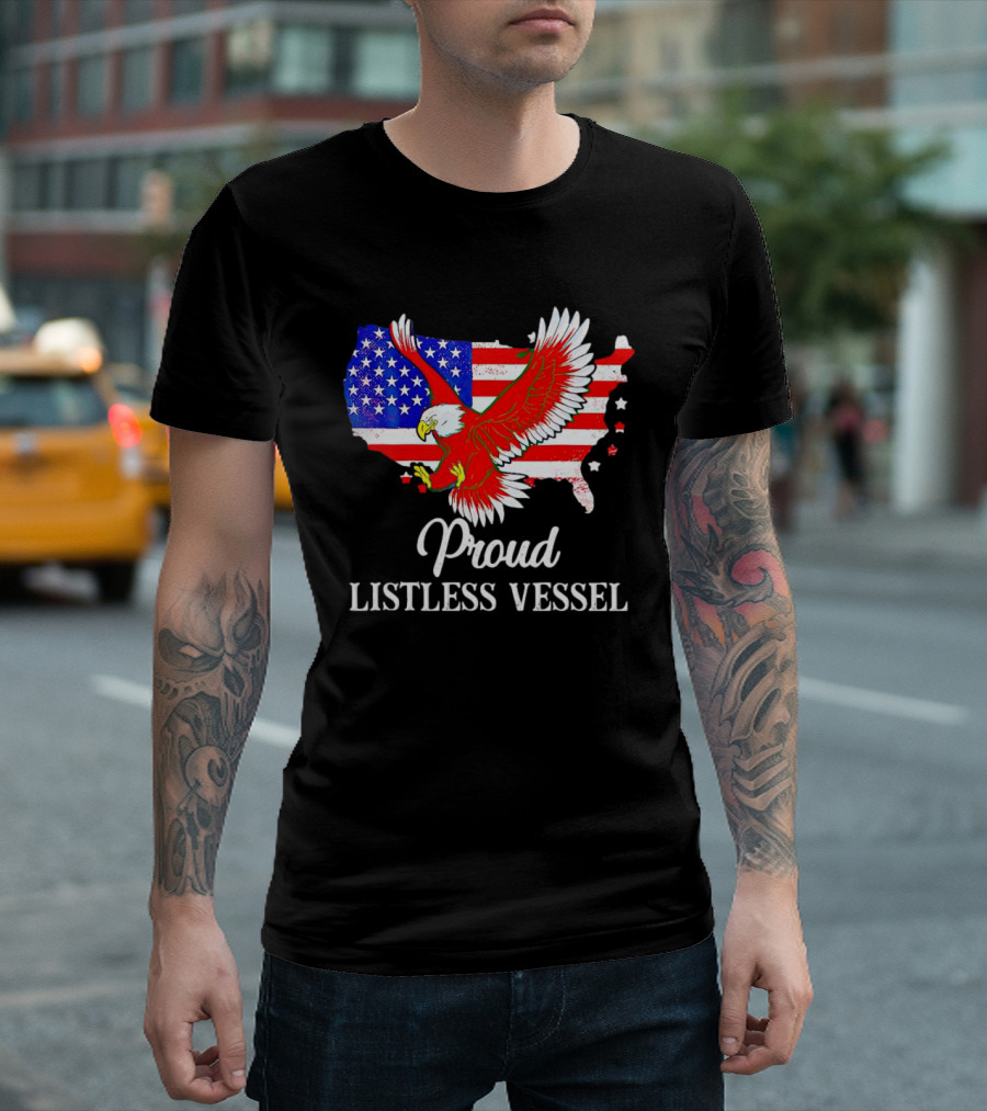 American Flag Eagle Proud Listless Vessel T-Shirt